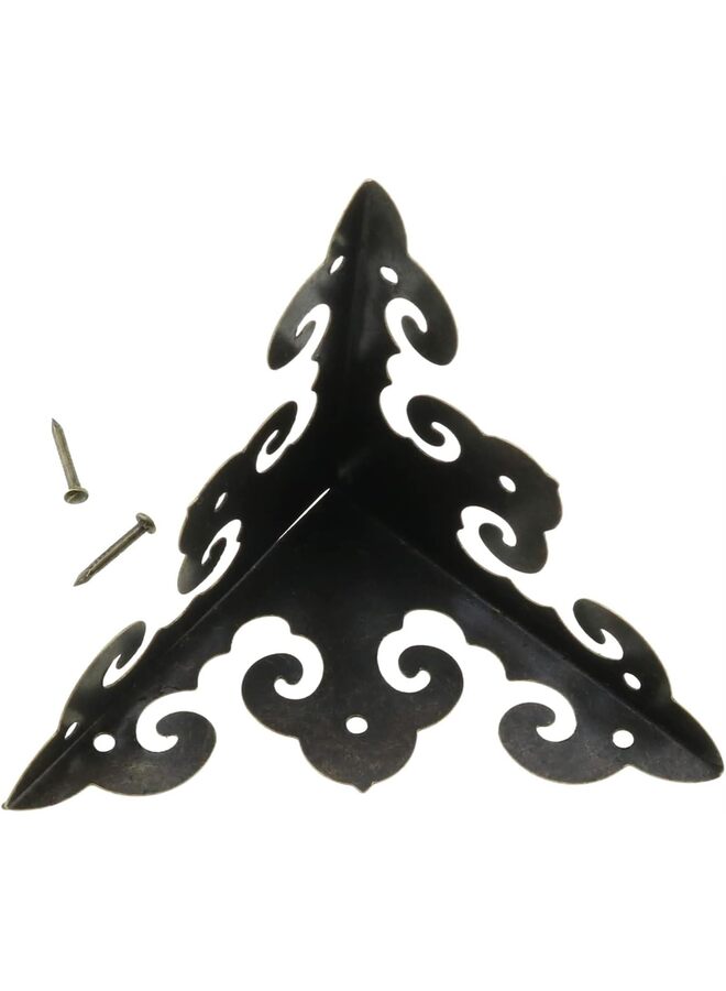 يُسلِّم واقيات زوايا الأثاث، مجموعة واقيات زوايا الأثاث (4 قطع)، واقيات الزوايا، براغي معدنية لحماية زوايا الصناديق الخشبية - Image 5